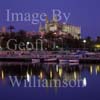 GW20690-50 = Palma Cathedral at night viewed over old fishing port (Muelle Viejo - Old Quay ), Palma de Mallorca, Balearic Islands, Spain.